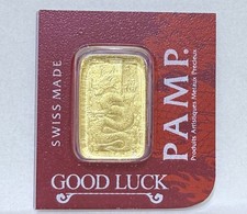 1 Gram PAMP Suisse Good luck Dragon Multigram Gold Bar 5854.30 per troy oz