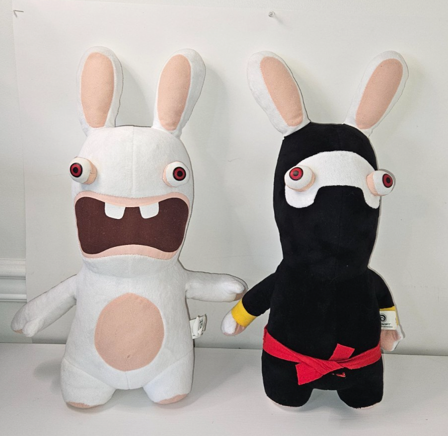 Ubisoft 2015 Rabbids Invasion Ninja Rabbid Fiesta & White Plush 19