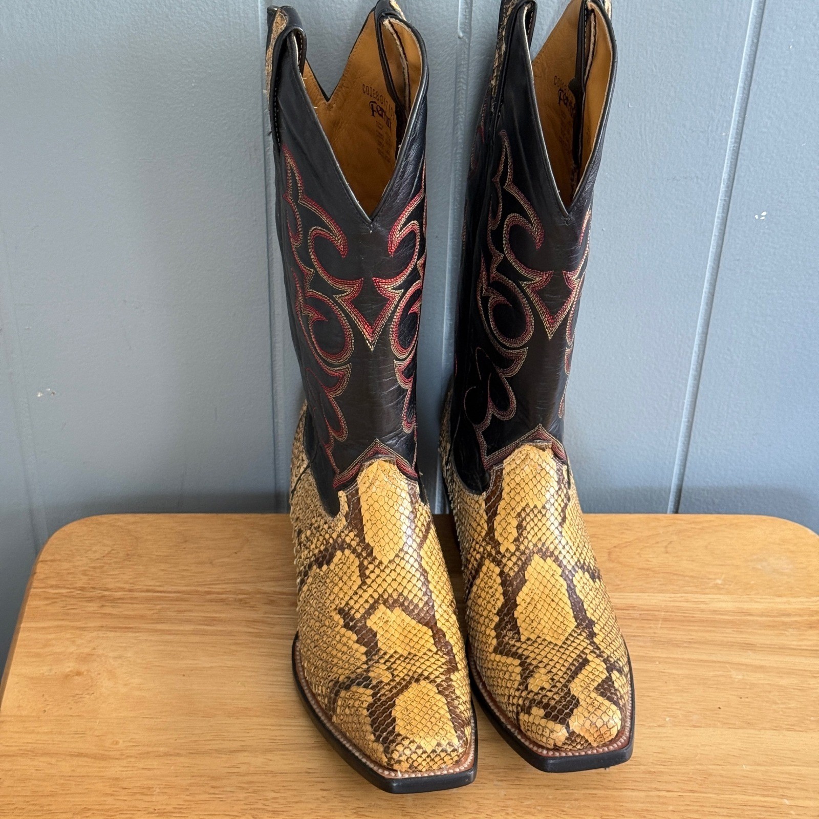 Ferrini Genuine Python Square Toe Cowboy Boots Wo… - image 6