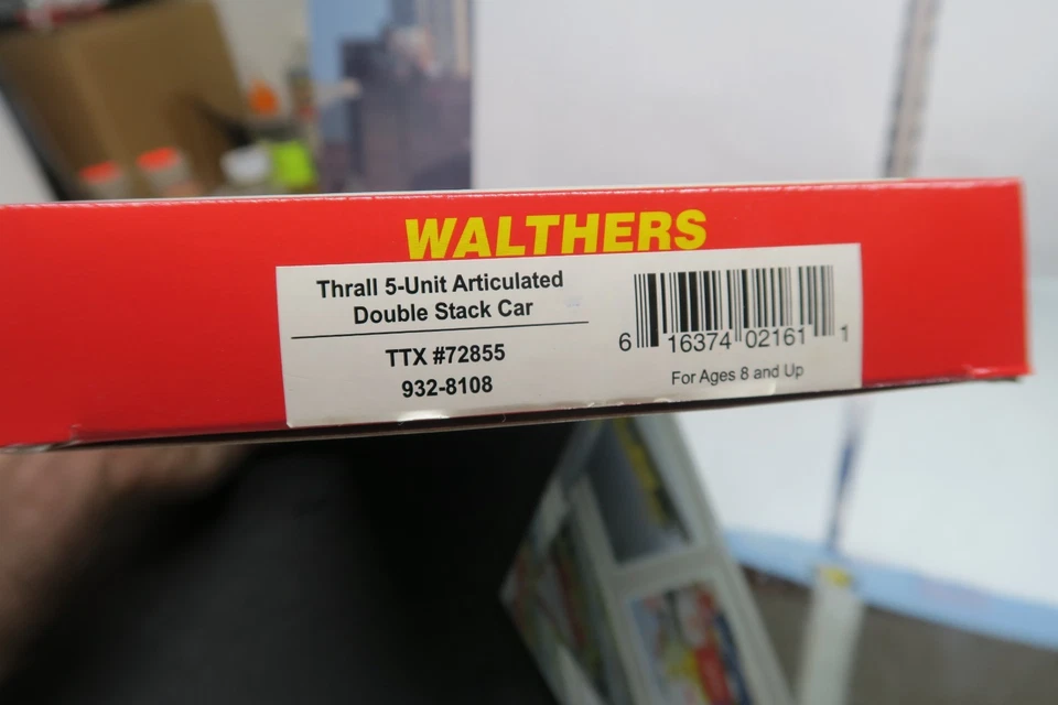 WALTHERS N SCALE 932-8108 THRALL 5-UNIT ARTICULATED DOUBLE STACK CAR TTX#72855 ! - Image 2 of 4
