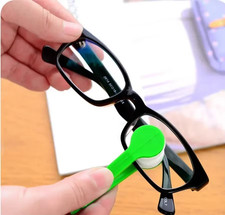 Portable Eyeglasses Cleaning Brush Microfiber Glasses Cleaner Tool