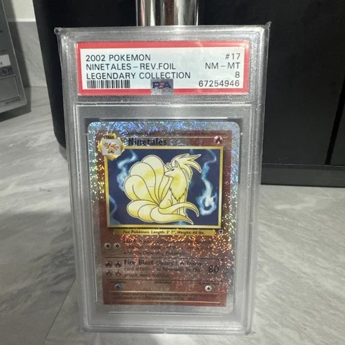 Pokemon 2002 Ninetales 17/110 Reverse Foil - PSA 8 (Legendary Collection)