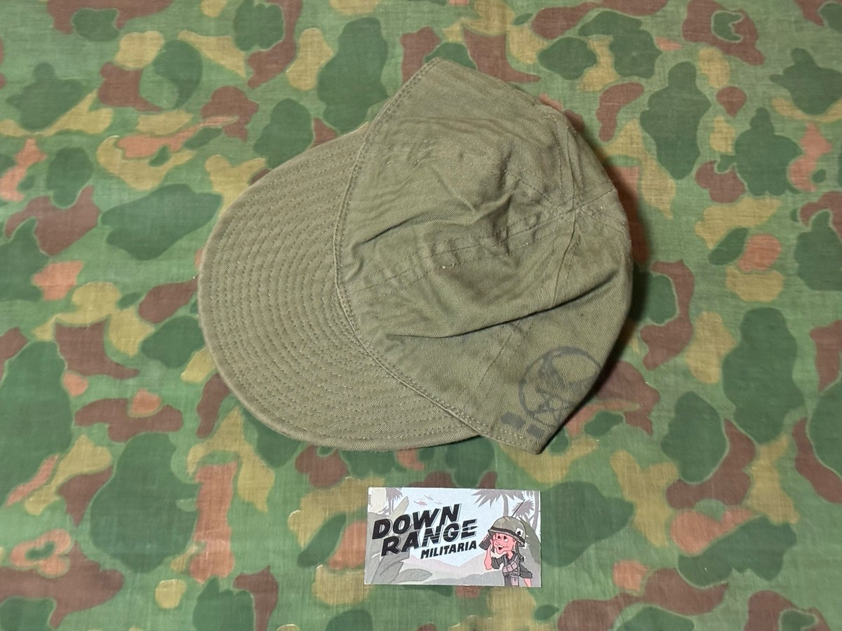 Original Vintage WWII U.S. Army Air Force A3 Mechanic HBT Cap Size
