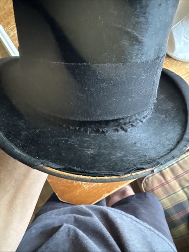 Antique Brodt’s Silk & Beaver Fur Top Hat Washington DC Nice Old Loved - Picture 8 of 18