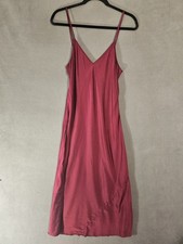 Quince Women 100% Silk Slip Dress Wine Tasting Red Basic Sleeveless Romantic M