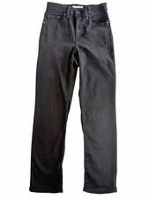 Levi's 724 High Rise Straight Jeans Soft Black Womens Size 28