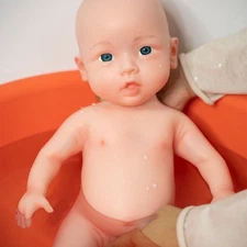  New 18.5" Waterproof Silicone Reborn Baby Doll – Full Body Realistic Newborn  