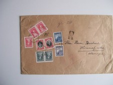 Briefmarken, R-Brief, Türkei-Deutschland, 1929, Siegel, Stempel