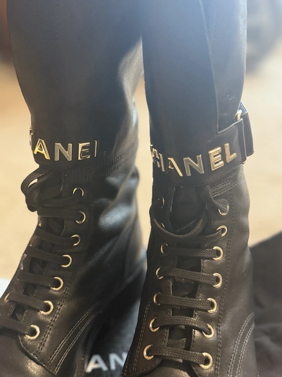 CHANEL Lace Up Boots for Women for sale - eBay