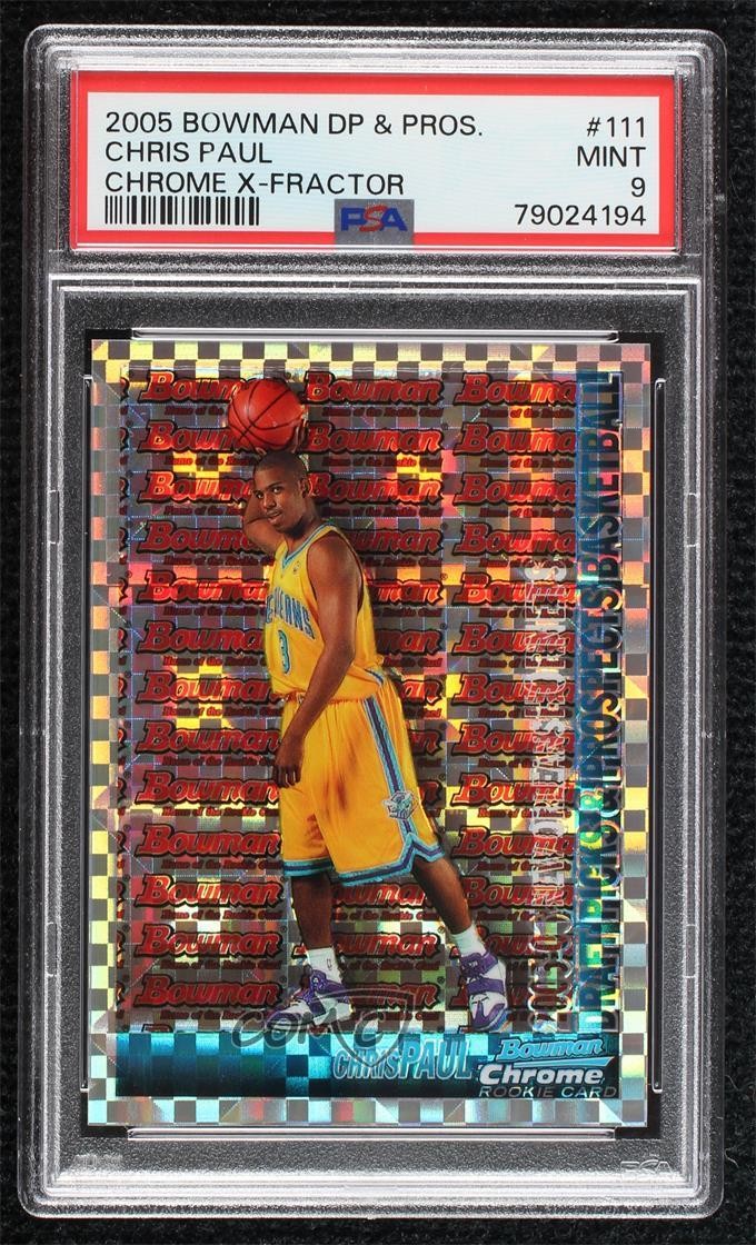 2005-06 Bowman Draft Chrome X-Fractor 113/150 Chris Paul #111 PSA 9 MINT 04ah