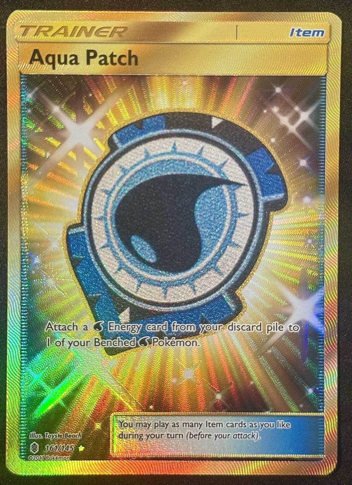 Aqua Patch 161/145 - Secret Rare - Pokemon Guardians Rising - LP