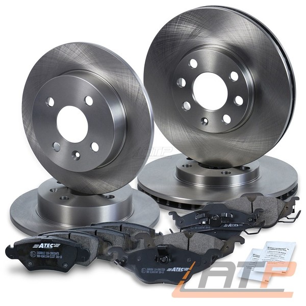 Bremsscheiben + BremsbelÄGe BremsklÖTze Vorne + Hinten FÜR Opel Astra G-image