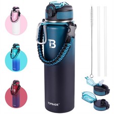 24oz Insulated Water Bottle, Double Wall Vacuum Stainless Steel, 706.86 in , ...