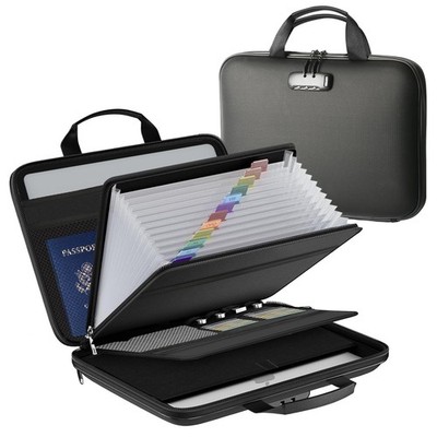 Fireproof Document Box with Lock, Portable Hard-Shell Case File...