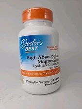 Doctor's Best High Absorption Magnesium - 100% Chelated 200 mg 120 Tabs