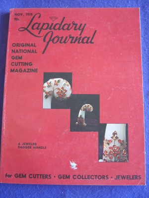 LAPIDARY JOURNAL - JEWELED DAGGER HANDLE - Nov 1978 v 32 # 8