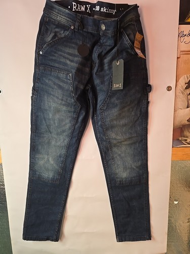 Raw X Apparel Medium Blue Skinny Jeans Mens Size 36/30 New - Picture 10 of 10