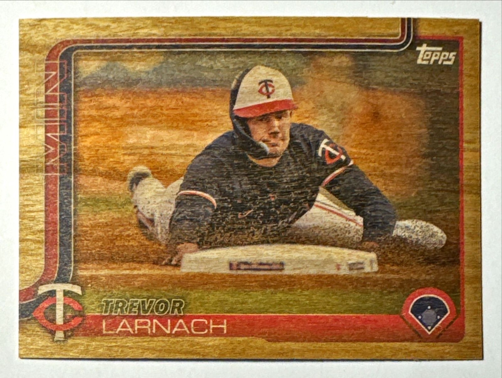 TREVOR LARNACH 2025 Topps Series 1 WOOD PARALLEL /25 Minnesota Twins #279 SSP