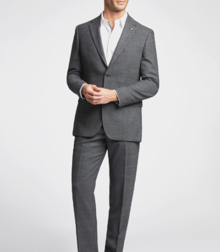2023 TED BAKER Gray Full Suit 40R Wool