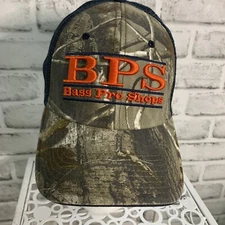 Bass Pro Shops BPS Camo Logo Mesh Back Cap Hat A-Flex Elastic One Size