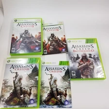 Assassins Creed xbox 360 Lot - Brotherhood, II 2, & III 3