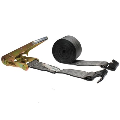 US Cargo Control 4 Inch x 30 Foot BlackLine Ratchet Strap w/Flat Hooks