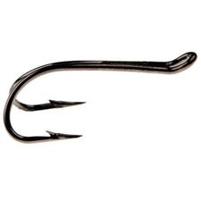 AHREX HR428 TYING DOUBLE BLACK HOOK - Fly Tying Salmon & Steelhead Hooks NEW!