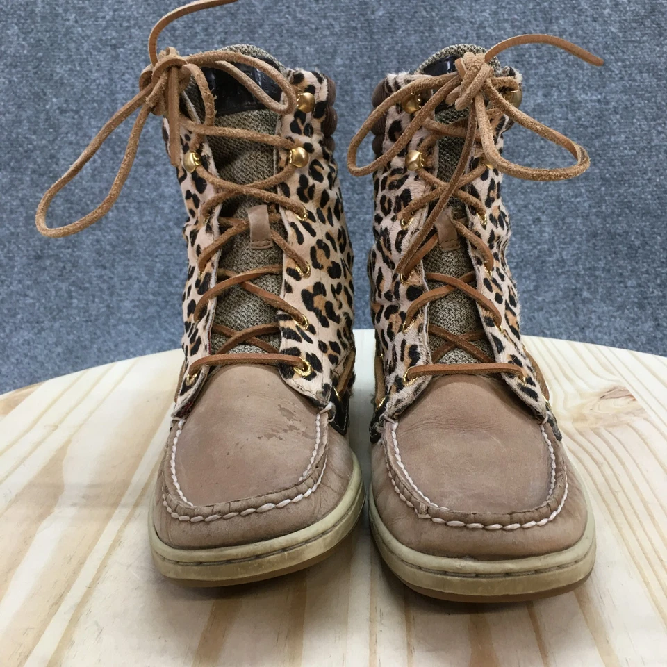 Botas Sperry Top Sider para mujer 8 M pez excursionista cuero marrón con cordones sin usar, en caja 9173626 Foto 4 de 4