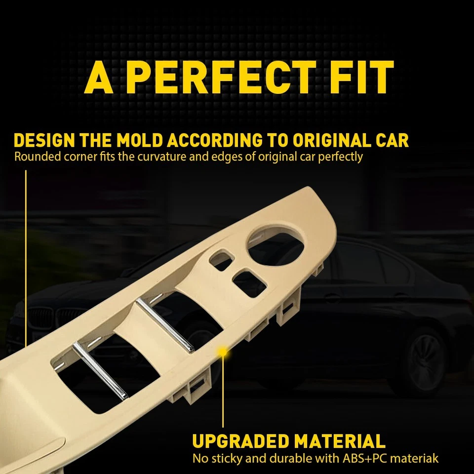 Panel de control interruptor ventana puerta delantera izquierda moldura para BMW F10 535i 550i 528i M5 Foto 3 de 4