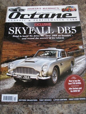 OCTANE FEB 2013 SKYFALL DB5 JAGUAR XJR-15 WILD RENAULT 5 TVR GRIFFITH DRAGSTERS