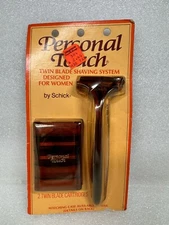 Vintage Schick Personal Touch Razor With 2 Twin Blade Cartridges New NOS!!