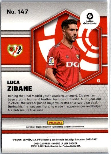 2021-22 Panini Mosaic La Liga #147 Luca Zidane RC | eBay