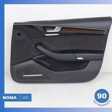 11-18 Audi D4 A8L Front Right Side Interior Door Panel Trim Black Suede OEM