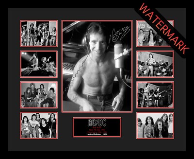 BON SCOTT AC/DC HIGHWAY TO HELL LIMITED EDT 100 ONLY SIGNED FRAMED ...