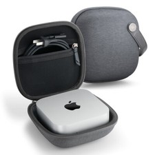 For Mac Mini M4  Spigen Klasden Portable Travel Pouch Charcoal Gray