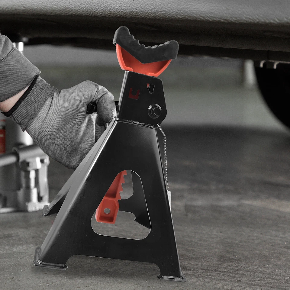 4X Heavy Duty Axle Stands 6 Ton Lifting Capacity Car Caravan Security Floor Jack - Image 4 of 4