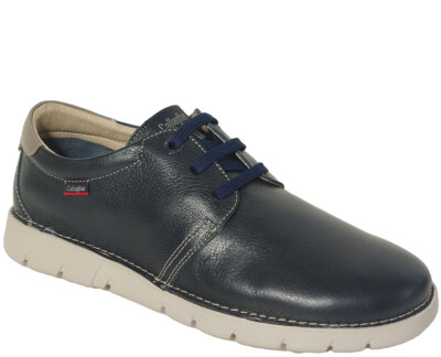 CallagHan FLEXIBLE lace up casual shoes grain azul 57700