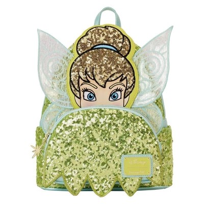 Loungefly Disney Parks Minnie ears TinkerBell Sequin Backpack New! PRICE FIRM Disney Tinkerbell Sequin Loungefly Mini Backpack Bag | eBay main image 2