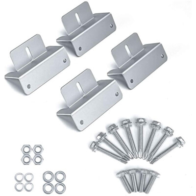 PowMr 4 Pcs Solar Panel Z Bracket Solar Panel Mounting Mounts RV Boat Roof Wall