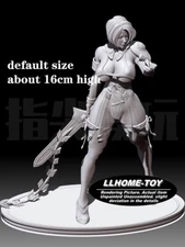 Game HOT beauty hot Girl hold a whip stand Resin 3D Print GK Kit Figure DIY