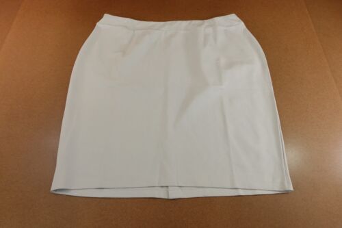 Ashley Stewart Womens Size 26W Light Gray Pinte Pull On Short Pencil Skirt NWT