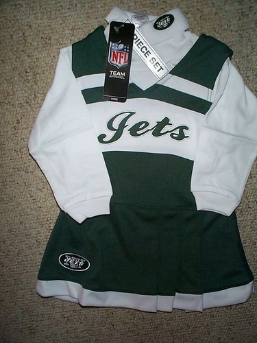 (2023-2024) New York NY Jets ($38) nfl Cheerleader Jersey Dress TODDLER (3-3T) - Picture 1 of 3