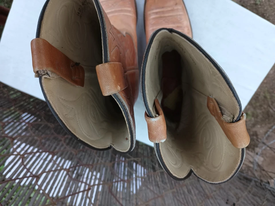 Botas Dingo De Colección Para Mujer 7.5 D Vaquera Vaquera Cuero Festoneado Western Foto 4 de 4