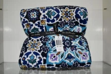 Vera Bradley Throw Blanket Lisbon Medallion Cool 80" x 50" 12408-15566 NWT