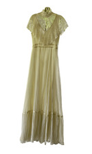 Roberta California Vintage Boho Prairie Cottagecore off white maxi dress