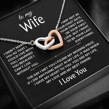 To My Wife Necklace, Christmas Gifts For Women, Anniversary Gift For Wife