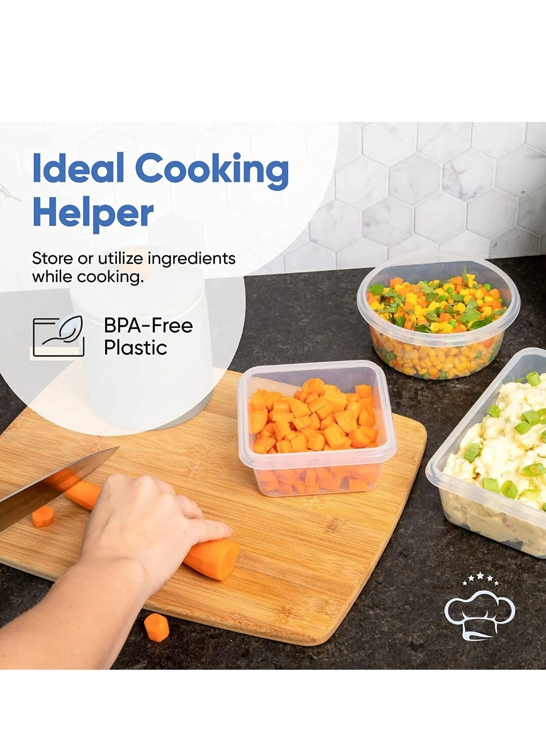 Chef's Path Airtight Food Storage Containers Set 16 Pack Cereal, Lunch