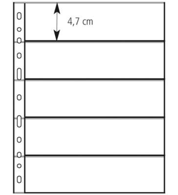 10 schwarze Einlageblätter ''5 Felder'' (passt in LEUCHTTURM OPTIMA)