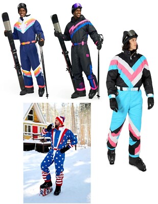NWT Tipsy Elves Men's Insulated Performance Ski Suits Size S - 2XL $330 II445