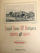 LOYAL SONS OF RUTGERS--FOOTBALL SONG-OZZIE NELSON-SHEET MUSIC-1936-RARE--exc con